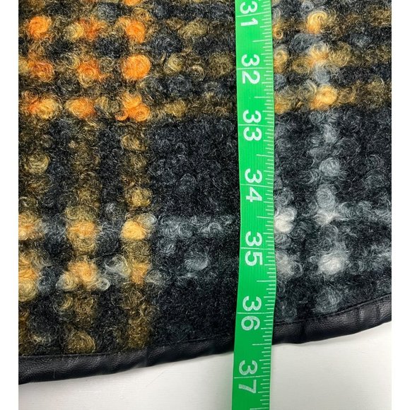 NWT Ava & Viv 2X Women’s Curly Fleece Plaid Jacket Black Gold Shirt Shacket - Picture 12 of 12